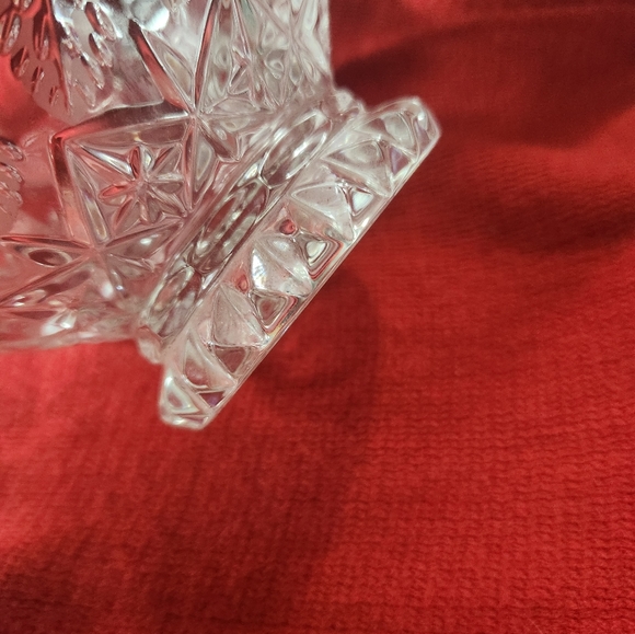 Crystal zajegar bowl 24% lead sawtooth and flower design - Picture 8 of 12